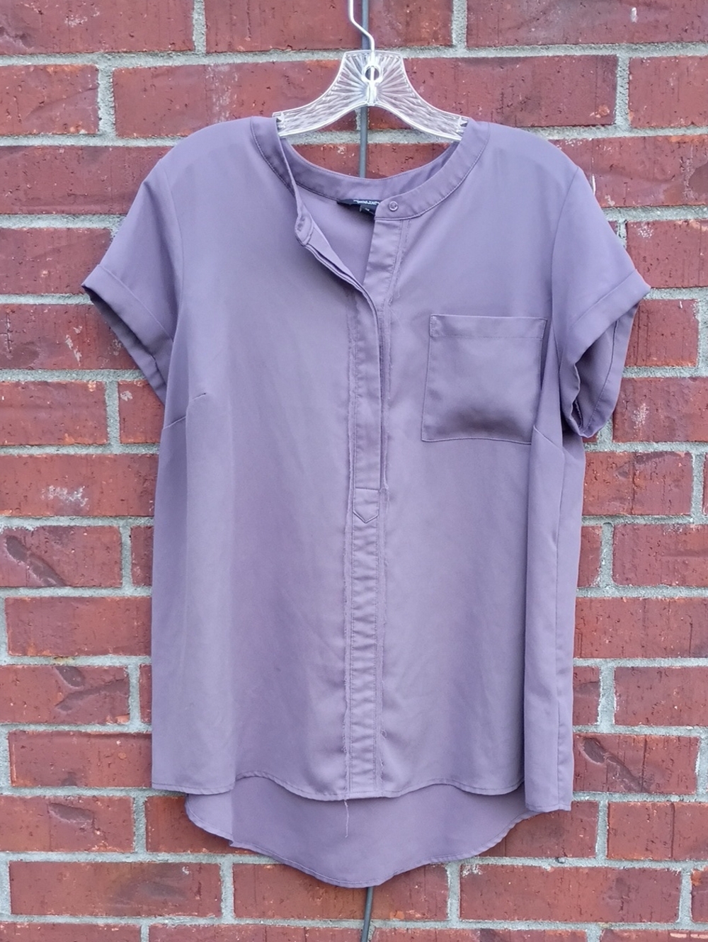Simply Vera Vera Wang Dusty Purple Short Sleeve Blouse